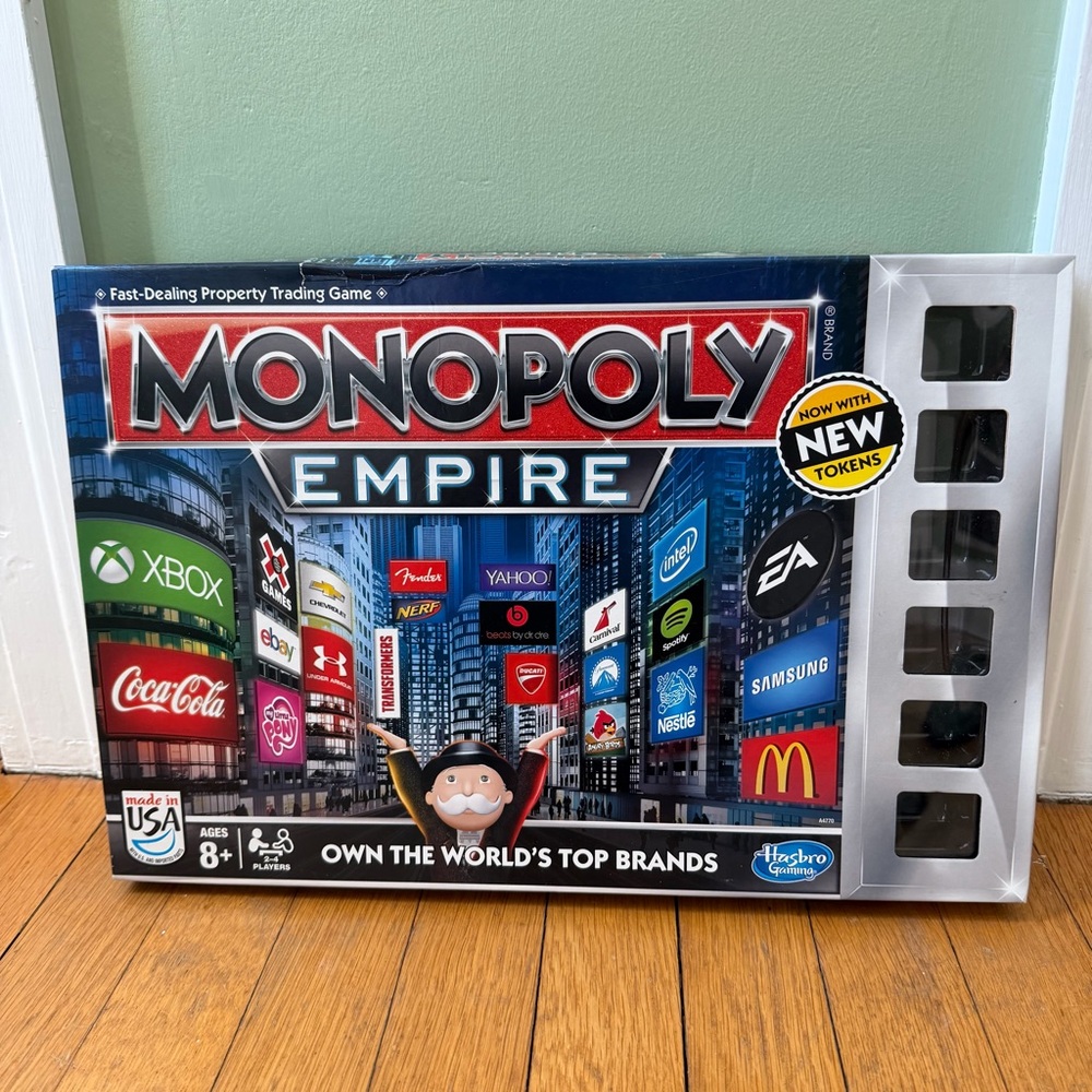 Hasbro Monopoly Empire Silver Edition Game 2014 Retired Complete Ages 8+